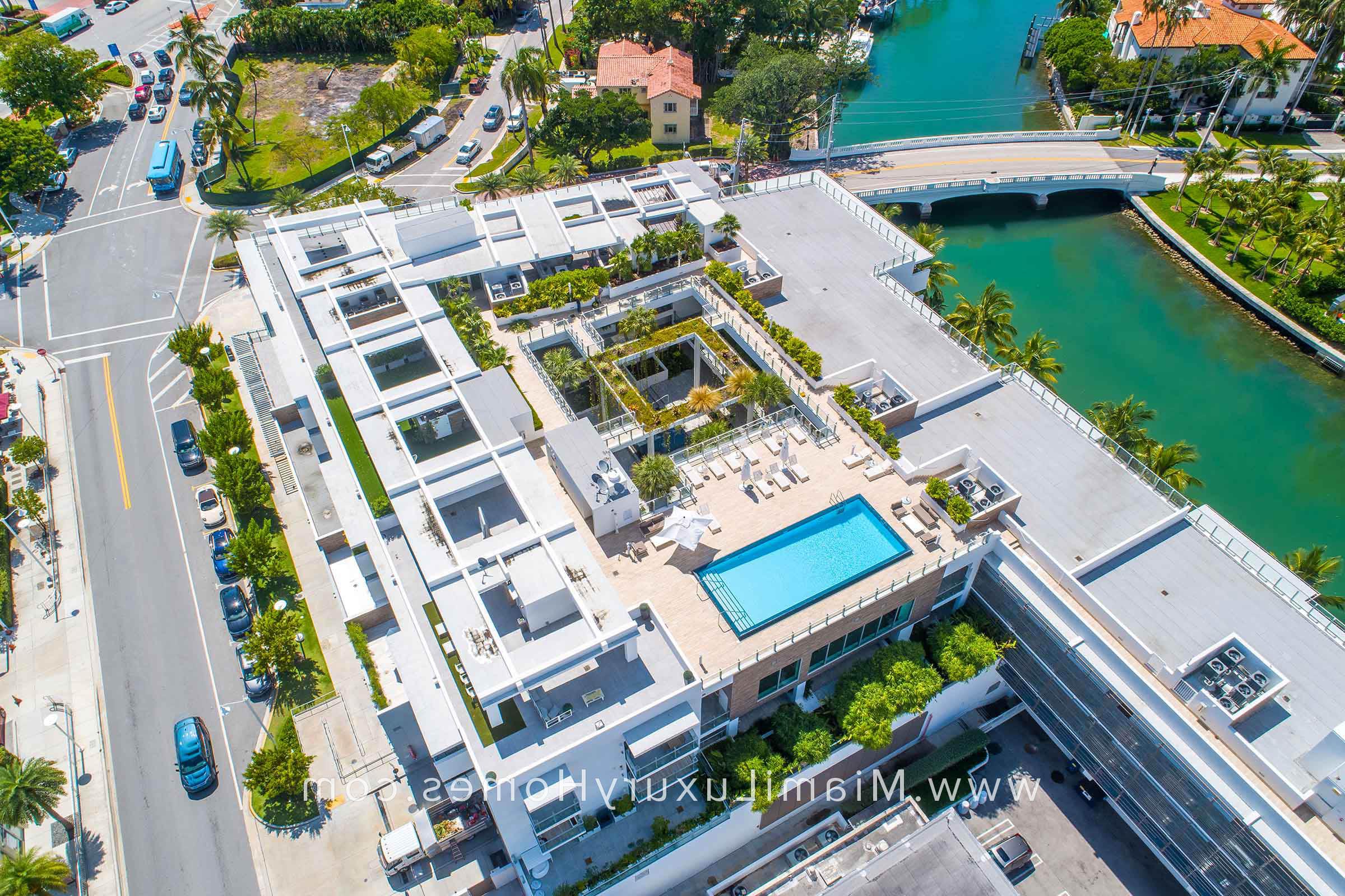 Aerial View of Palau Sunset Harbour Condo Building